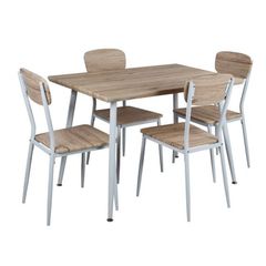 ΣΕΤ ΤΡΑΠΕΖΑΡΙΑΣ 5ΤΜΧ HM0164 ΣΕ ΛΕΥΚΟ ΧΡΩΜΑ 110x70x76 εκ.