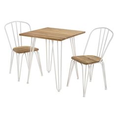 ΣΕΤ ΤΡΑΠΕΖΑΡΙΑΣ 3ΤΜΧ ΤΡΑΠΕΖΙ MILK WHITE - ΚΑΡΕΚΛΕΣ HM10129 70x70x76 cm