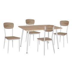 ΣΕΤ ΤΡΑΠΕΖΑΡΙΑΣ 5ΤΜΧ HM10348.02 SONAMA ΕΠΙΦΑΝΕΙΑ ΚΑΙ ΛΕΥΚΑ ΠΟΔΙΑ 120x70x76,5 cm