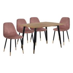 ΣΕΤ ΤΡΑΠΕΖΑΡΙΑΣ 5 ΤΜΧ ΜΕ ΤΡΑΠΕΖΙ 120Χ80Χ75 - ΚΑΡΕΚΛΕΣ ΣΑΠΙΟ ΜΗΛΟ HM11179