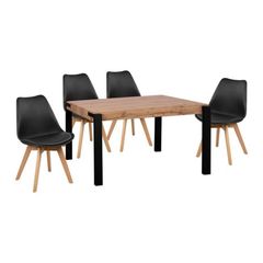 ΣΕΤ 5ΤΜΧ ΤΡΑΠΕΖΙ 140x88x75cm MDF ΜΕ ΚΑΡΕΚΛΕΣ VEGAS HM11167