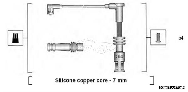 MSK528 - ΣΕΤ ΜΠΟΥΖΟΚΑΛΩΔΙΑ - ALFA ROMEO - 147 TWIN SPARK  1600 16V  120CV (COMPLETO)