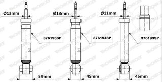 376194SP - ΑΜΟΡΤ.R LR AUDI A3 (EMBΟΛΟ 13MM ΣΥΝΕΜΠΛΟΚ 45ΜΜ)