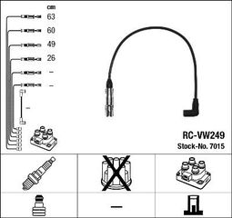 RCVW249 (7015) ΣΕΤ ΜΠΟΥΖΟΚΑΛΩΔΙΑ A3A4, ALTEA, OCTAVIA, GOLF IVVVI 1,6