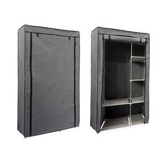 ΝΤΟΥΛΑΠΑ ΥΦΑΣΜΑΤΙΝΗ 105Χ45Χ158 εκ. HM246.01 ΓΚΡΙ ΜΕ 4 ΡΑΦΙΑ