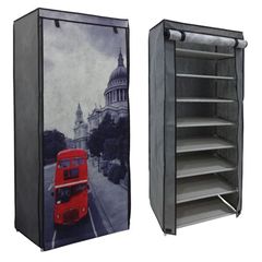 ΠΑΠΟΥΤΣΟΘΗΚΗ ΥΦΑΣΜΑΤΙΝΗ 60Χ30Χ138εκ. HM247.03 BUS