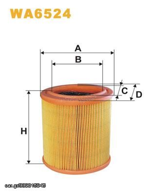 WA6524 ΦΙΛΤ ΑΕΡΟΣ CITROeN BERLINGO I, SAXO, XSARA; PEUGEOT 106, PARTNER I