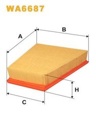 WA6687 ΦΙΛΤ ΑΕΡΟΣ SEAT IBIZA IV, IBIZA V; SKODA FABIA, FABIA II, PRAKTIK, ROOMSTER; VOLKSWAGEN FOX,
