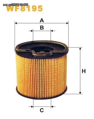 WF8195 - ΦΙΛΤΡΟ ΚΑΥΣΙΜΟΥ CITROENFIATSUZUKI JUMPY(U6U)SCUDO(220L)GRAND VITARA(FT,GT) 2.0 HDI 99-0