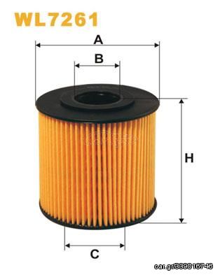 WL7261 ΦΙΛΤ ΛΑΔΙΟΥ VOLVO C70, S40, S60, S70, S80, V40, V70, XC70, XC90