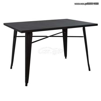 ΤΡΑΠΕΖΙ ΜΕΤΑΛΛΙΚΟ ΣΕ ΧΡΩΜΑ ΜΑΥΡΟ ΜΑΤ HM0609.22 120X80X76Υεκ.