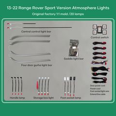 MEGASOUND - Digital iQ Ambient Light Range Rover Sport mod. 2013-2021, 20 Lights