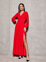Μακρύ Φόρεμα 188244 Roco Fashion Κοκκινο SUK0420 Red