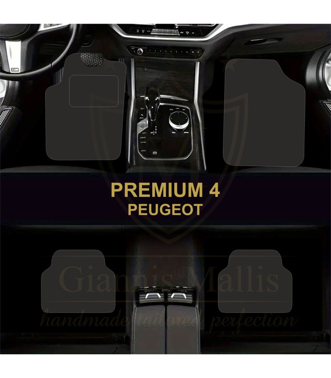 PREMIUM LINE MATS - Μαύρο , 4-peugeot
