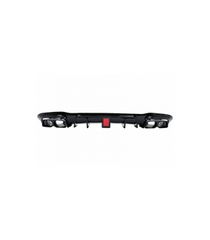 Diffuser Πίσω Προφυλακτήρα Για Mercedes-Benz E-Class W213 16-19 Με Amg Line Προφυλακτήρα Μαύρο Brabus Look Με Μαύρες Μπούκες