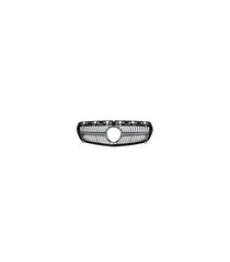 Μάσκα Mercedes W176 A-Class (2013-2015) - Diamond design, μάυρη με πλαίσιο χρωμίου