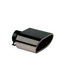 Μπούκα Εξάτμισης Universal Ανοξείδωτη Μαύρη Φ65mm Ορθογώνια c1 Τεμάχιο