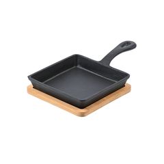 Τηγάνι Σερβιρίσματος IRON Μαντεμένιο 14cm Με Βάση Bamboo - estia