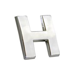 Αυτοκόλλητo Γράμμα Χρωμίου 3D ''H'' 2.7cm x 2.5cm 1 Τεμάχιο