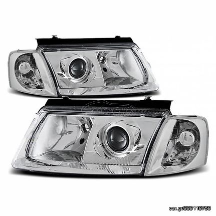 Μπροστινά Φανάρια Set Για Vw Passat 3B 96-00 Projectors Χρωμίου H7/H7 Depo