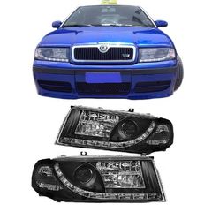 Μπροστινά Φανάρια Set Για Skoda Octavia 1U 00-10 DRL Μαύρα H1/H1/H7 Sonar