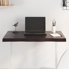 vidaXL Επιφ Τραπεζιού Αν Καφέ 80x60x(2-4)εκ. Ακατέργ. Μασίφ Ξύλο Δρυός