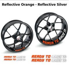 Σετ Αυτοκολλητα Τροχου Ktm Ready To Race R2R Super Adventure, Duke 690 790 890 Rc1290 390 1190 Rc8 Πορτοκαλι/Ασημι