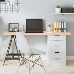 vidaXL Επιφάνεια Τραπεζιού 140x40x(2-4)εκ Ακατέργαστο Μασίφ Ξύλο Δρυός