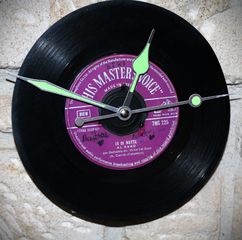  Ρολόι τοίχου από παλιό δίσκο 45 στροφών του 1968  Io Di Note AL BANO - Made in Greece