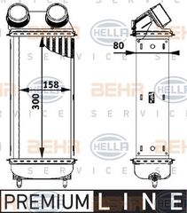 ΨΥΓΕΙΟ INTERCOOLER 1.6/2.0 HDi ΠΕΤΡΕΛΑΙΟ (300x155x80) για PEUGEOT 206 98-09