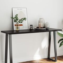 vidaXL Επιφ Τραπεζιού Αν Καφέ 140x50x(2-4)εκ.Ακατέργ. Μασίφ Ξύλο Δρυός