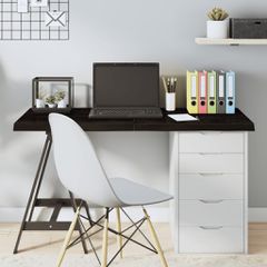 vidaXL Επιφάνεια Τραπεζιού Σκούρο Καφέ 120x60x(2-4)εκ Επεξ. Μασίφ Δρυς