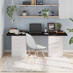 vidaXL Επιφάνεια Τραπεζιού Σκούρο Καφέ 180x40x(2-4)εκ Επεξ. Μασίφ Δρυς