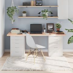 vidaXL Επιφάνεια Τραπεζιού 180x50x(2-4)εκ Ακατέργαστο Μασίφ Ξύλο Δρυός