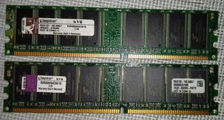 KINGSTON 1Gb+1Gb DDR KVR400X64C3A/1G PC3200