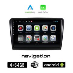 SKODA SUPERB (2008 - 2015) Android οθόνη αυτοκίνητου 4GB + 64GB με GPS WI-FI (ηχοσύστημα αφής 10" ιντσών OEM Android Auto Apple Carplay Youtube Playstore MP3 USB Radio Bluetooth Mirrorlink εργοστασιακ