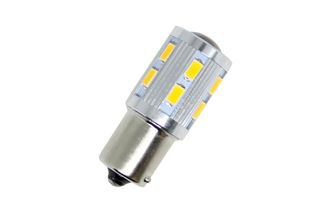 Led λάμπα BA15S με 16 ultra bright led και προτζέκτορα μονού φωτισμού πορτοκαλί - 1τμχ.