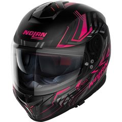 ΚΡΑΝΟΣ NOLAN N80-8 TURBOLENCE N-COM FLAT BLACK (PINK) 79