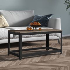 vidaXL Τραπεζάκι Σαλονιού Γκρι/Μαύρο 90x45x45 εκ. από MDF/Σίδερο