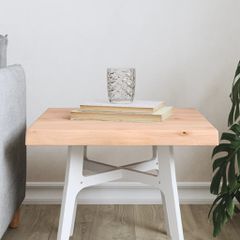 vidaXL Επιφάνεια Τραπεζιού 40x40x(2-4) εκ. Ακατέργ. Μασίφ Ξύλο Δρυός