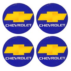 Αυτοκόλλητα Κέντρου Ζαντών Chevrolet Από Σμάλτο 55mm Set 4 Τεμάχια