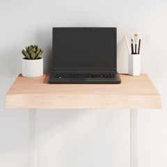 vidaXL Επιφάνεια Τραπεζιού 60x50x(2-6)εκ Ακατέργαστο Μασίφ Ξύλο Δρυός