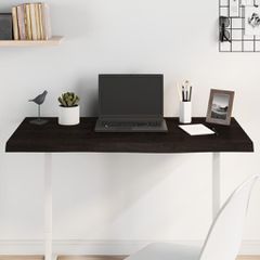 vidaXL Επιφάνεια Τραπεζιού Σκούρο Καφέ 100x50x(2-6)εκ Επεξ. Μασίφ Δρυς