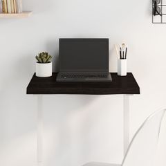 vidaXL Επιφάνεια Τραπεζιού Σκούρο Καφέ 60x50x(2-4)εκ Επεξ. Μασίφ Δρυς