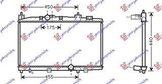 Ψυγείο 1,4 D4D +/-AC (ΚΛ.ΚΥΚΛ.)(35x64x16 / TOYOTA YARIS 99-05 / 1640033080 - 1 Τεμ