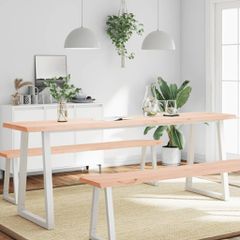 vidaXL Επιφάνεια Τραπεζιού 220x60x(2-4) εκ. Ακατέργαστο Μασίφ Ξύλο