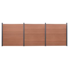 vidaXL Σετ Πάνελ Περίφραξης Καφέ 526x186 εκ. από WPC
