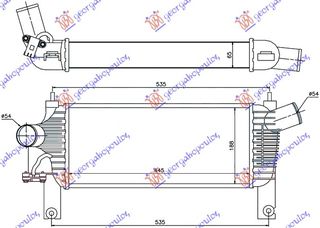 Ψυγείο 2,5 TD (60x68,5) Αυτόματο / NISSAN PATHFINDER (R51) 06-13 / 21460-EB30A - 1 Τεμ