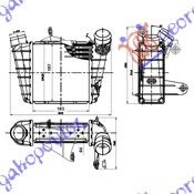 Ψυγείο Intercooler 1.4/1.9 Tdi Πετρέλαιο (185x190x65) Κολαρα ΣΦΥΚΤΗΡΑ / SKODA FABIA 99-07 / 6Q0145804A - 1 Τεμ