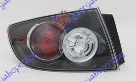 Φανάρι Πίσω Έξω 06- 4 Θύρο Μαύρο (Ε)(ΛΕΥΚ.ΦΛ) / MAZDA 3 Sedan-Hatchback (BK) 04-08 / BR5H51160C - Αριστερό - 1 Τεμ